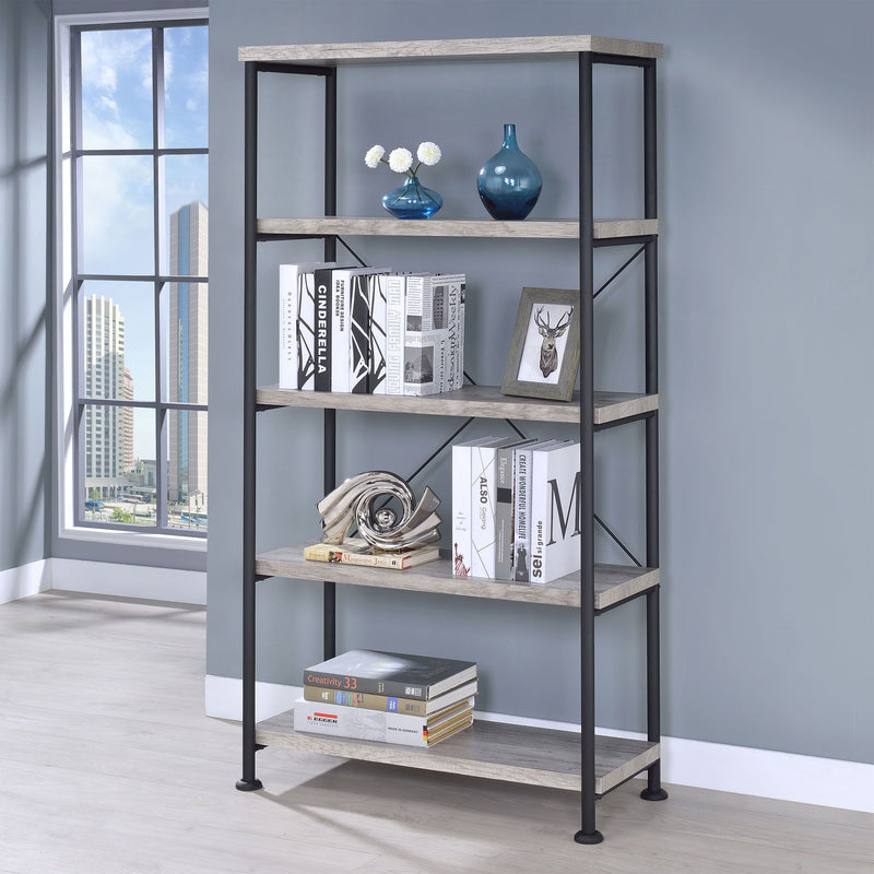 Analiese - Bookcase - 63 - Wood - Pearl Silver-Washburn's Home Furnishings