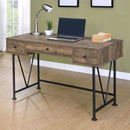 Analiese - Writing Desk - 30.5 - Wood And Metal - Dark Brown-Washburn's Home Furnishings