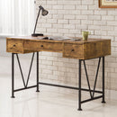 Analiese - Writing Desk - 30.5 - Wood And Metal - Light Brown-Washburn's Home Furnishings