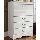 Anarasia - White - Five Drawer Chest-Washburn's Home Furnishings