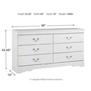 Anarasia - White - Six Drawer Dresser-Washburn's Home Furnishings