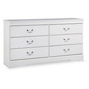 Anarasia - White - Six Drawer Dresser-Washburn's Home Furnishings