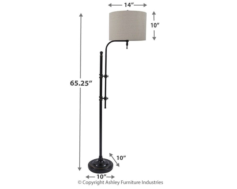 Anemoon - Black - Metal Floor Lamp (1/cn)-Washburn's Home Furnishings