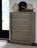 Anibecca - Weathered Gray - Five Drawer Chest-Washburn's Home Furnishings