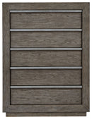 Anibecca - Weathered Gray - Five Drawer Chest-Washburn's Home Furnishings