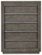 Anibecca - Weathered Gray - Five Drawer Chest-Washburn's Home Furnishings