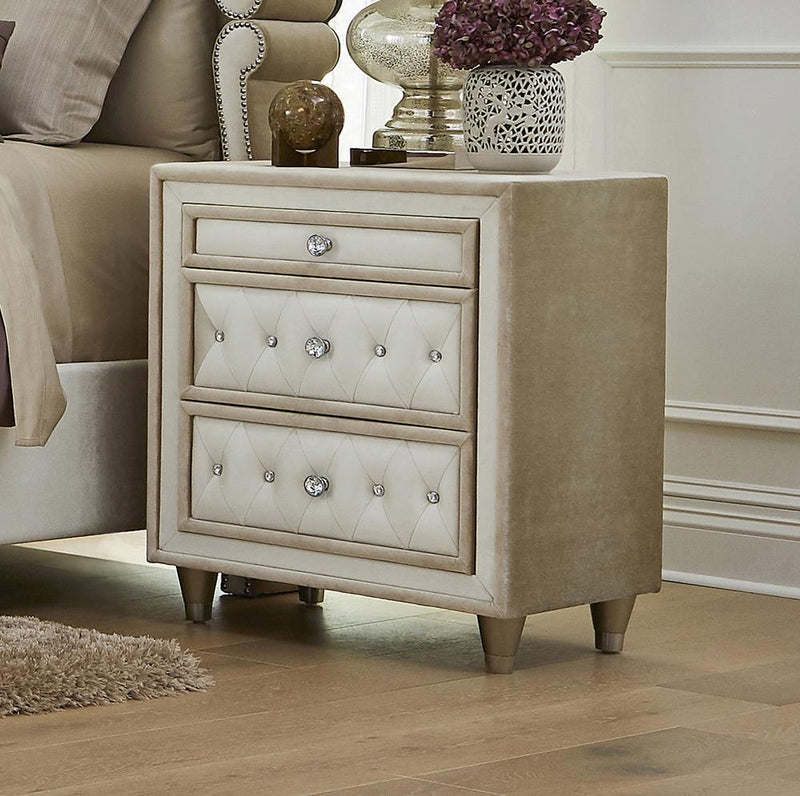 Antonella Collection - Beige - Nightstand-Washburn's Home Furnishings