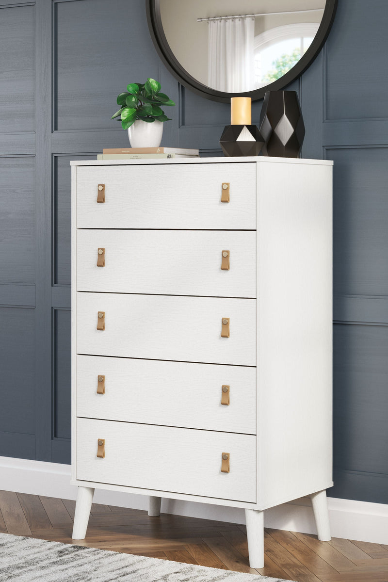 Aprilyn - White - Five Drawer Chest-Washburn's Home Furnishings