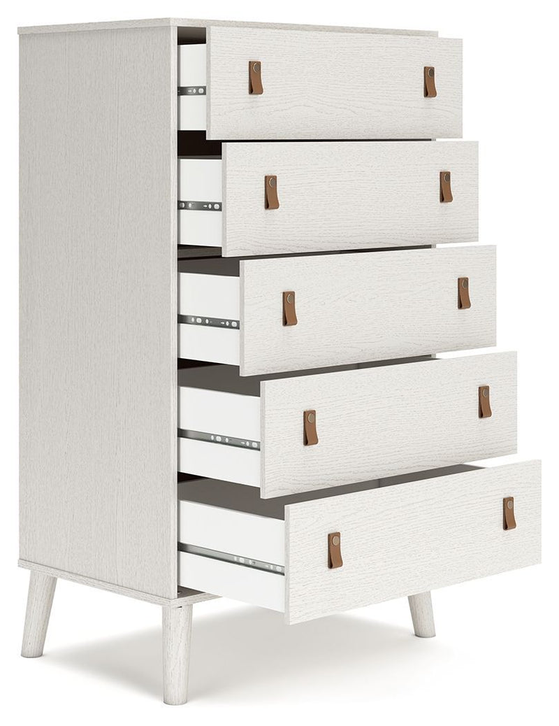 Aprilyn - White - Five Drawer Chest-Washburn's Home Furnishings