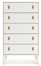 Aprilyn - White - Five Drawer Chest-Washburn's Home Furnishings