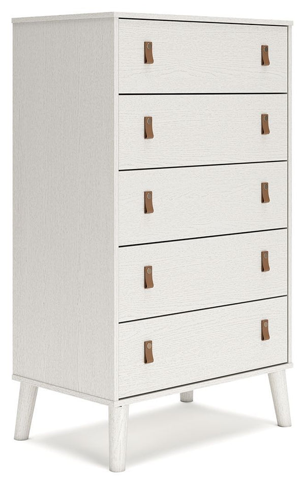 Aprilyn - White - Five Drawer Chest-Washburn's Home Furnishings