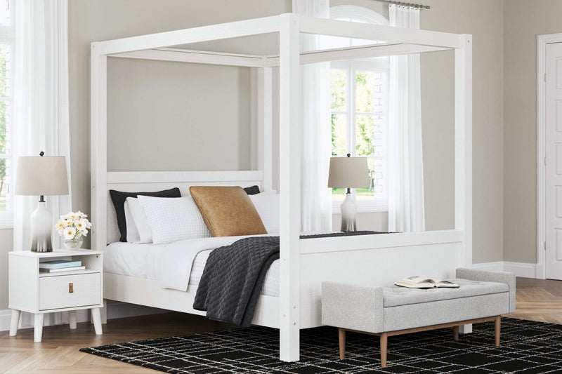 Aprilyn - White - Queen Canopy Bed-Washburn's Home Furnishings