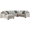 Ardsley - Pewter - Left Arm Facing Chaise 4 Pc Sectional-Washburn's Home Furnishings