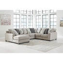 Ardsley - Pewter - Left Arm Facing Chaise 4 Pc Sectional-Washburn's Home Furnishings