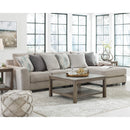 Ardsley - Pewter - Left Arm Facing Loveseat 3 Pc Sectional-Washburn's Home Furnishings