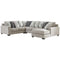 Ardsley - Pewter - Left Arm Facing Loveseat 4 Pc Sectional-Washburn's Home Furnishings