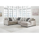 Ardsley - Pewter - Left Arm Facing Loveseat 4 Pc Sectional-Washburn's Home Furnishings