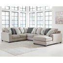 Ardsley - Pewter - Left Arm Facing Loveseat 4 Pc Sectional-Washburn's Home Furnishings