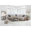 Ardsley - Pewter - Left Arm Facing Loveseat 5 Pc Sectional-Washburn's Home Furnishings