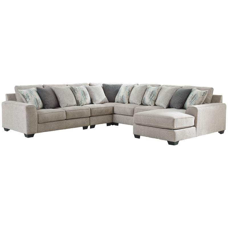 Ardsley - Pewter - Left Arm Facing Loveseat 5 Pc Sectional-Washburn's Home Furnishings