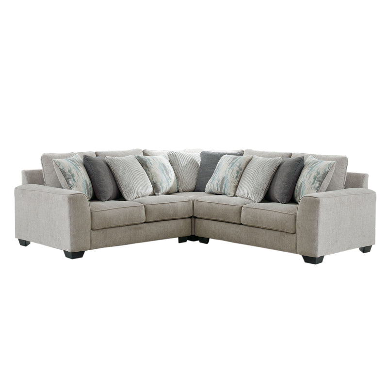 Ardsley - Pewter - Right Arm Facing Loveseat 3 Pc Sectional-Washburn's Home Furnishings