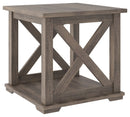 Arlenbry - Gray - Square End Table-Washburn's Home Furnishings