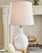 Arlomore - White - Glass Table Lamp (1/cn)-Washburn's Home Furnishings