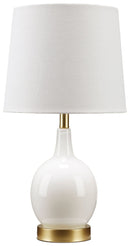 Arlomore - White - Glass Table Lamp (1/cn)-Washburn's Home Furnishings