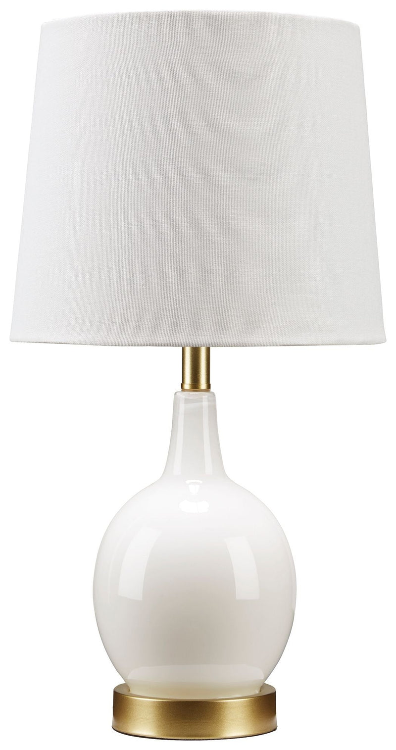 Arlomore - White - Glass Table Lamp (1/cn)-Washburn's Home Furnishings