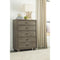 Arnett - Gray - Five Drawer Chest-Washburn's Home Furnishings