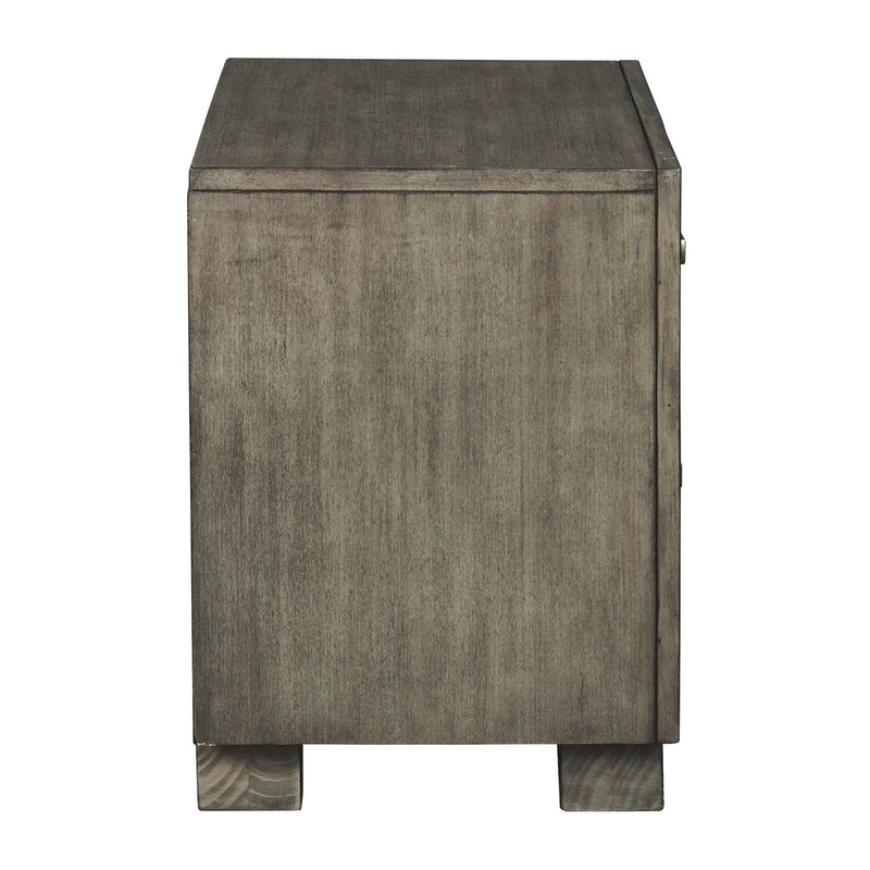 Arnett - Gray - Two Drawer Night Stand-Washburn's Home Furnishings