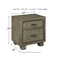 Arnett - Gray - Two Drawer Night Stand-Washburn's Home Furnishings