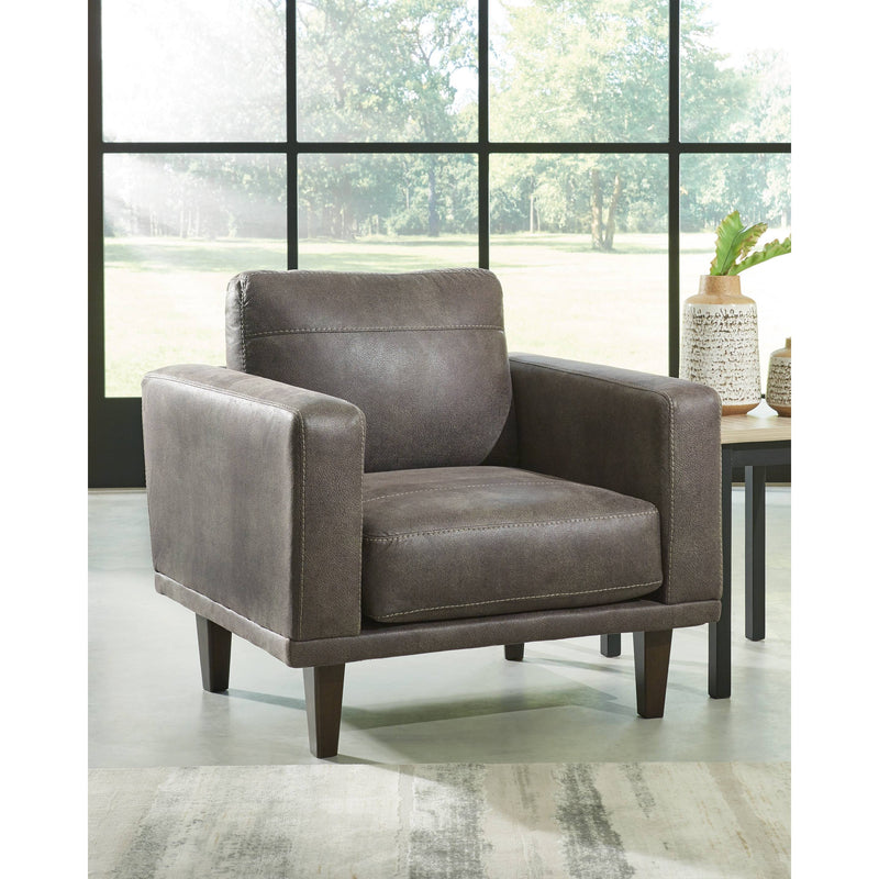 Arroyo - Dark Gray - 2 Pc. - Chair, Ottoman-Washburn's Home Furnishings