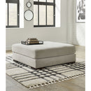 Artsie - Ash - Oversized Accent Ottoman-Washburn's Home Furnishings