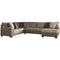 Abalone - Chocolate - Left Arm Facing Sofa 3 Pc Sectional-Washburn's Home Furnishings