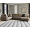 Abalone - Chocolate - Left Arm Facing Sofa 3 Pc Sectional-Washburn's Home Furnishings