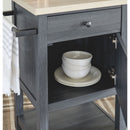 Boderidge - Black - Bar Cart-Washburn's Home Furnishings