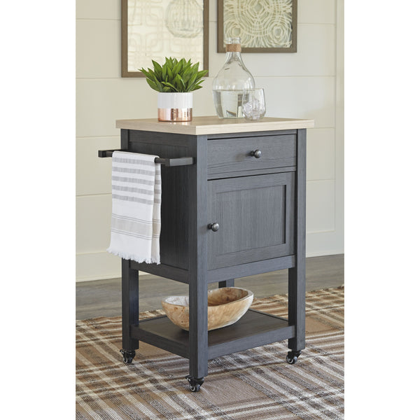 Boderidge - Black - Bar Cart-Washburn's Home Furnishings