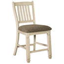 Ashley Bolanburg - Two-tone - Upholstered Barstool-Washburn's Home Furnishings