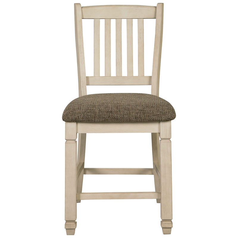 Ashley Bolanburg - Two-tone - Upholstered Barstool-Washburn's Home Furnishings