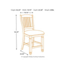 Ashley Bolanburg - Two-tone - Upholstered Barstool-Washburn's Home Furnishings