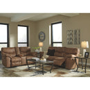 Boxberg - Light Brown - Dbl Rec Pwr Loveseat W/console-Washburn's Home Furnishings