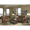 Boxberg - Light Brown - Dbl Rec Pwr Loveseat W/console-Washburn's Home Furnishings