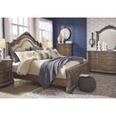 Charmond - Brown - King Upholstered Sleigh Bed-Washburn's Home Furnishings