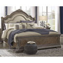 Ashley Charmond Brown Upholstered Sleigh Bed in King-Washburn's Home Furnishings