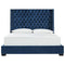 Ashley Coralayne Blue King Upholstered Headboard & Upholstered Footboard w/Rails-Washburn's Home Furnishings