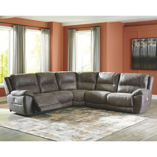 Cranedall - Quarry - Left Arm Facing Power Recliner 5 Pc Sectional-Washburn's Home Furnishings