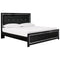 Kaydell - Black - King Upholstered Panel Bed, Roll Slats-Washburn's Home Furnishings