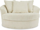 Ashley Lindyn Oversized Swivel Accent Chair in Ivory-Washburn's Home Furnishings