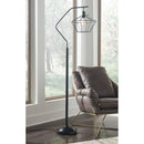 Makeika - Black - Metal Floor Lamp (1/CN)-Washburn's Home Furnishings